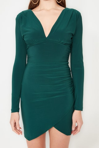 Vestido curto - Verde-escuro