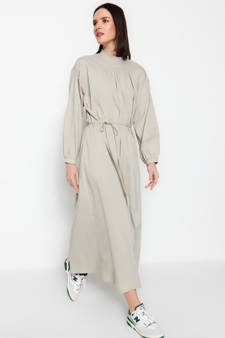 Vestido midi - Cinzento