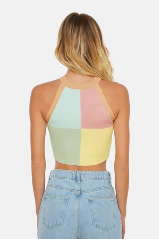 Blusa slim sem mangas - Multicolor