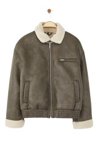Casaco bomber oversize - Cinzento
