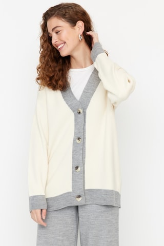 Casaco e calças - Cru e cinzento