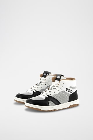 Sneakers alte in pelle - Bianco - Boss