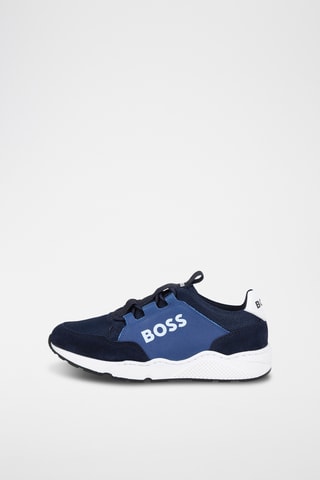 Sneakers in pelle - Navy e bianco - Boss