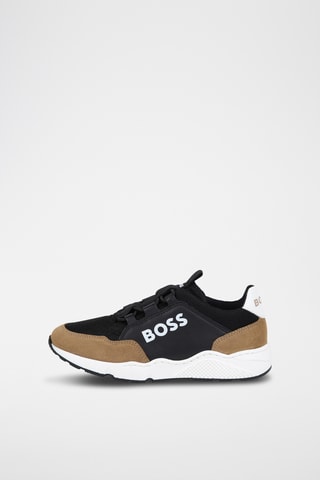 Sneakers in pelle - Nero e beige - Boss