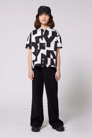 Pantaloni wide legs - Nero - DKNY