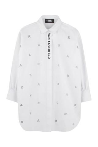 Abito a camicia - Bianco - Karl Lagerfeld