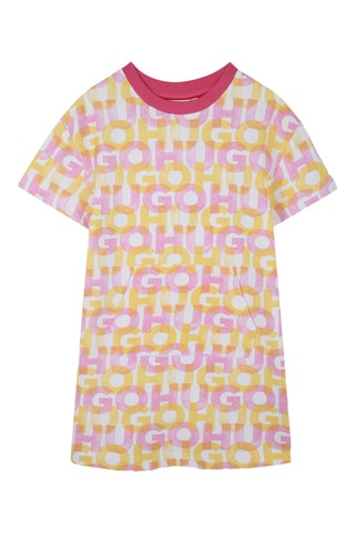 Abito t-shirt - Rosa cipria e giallo - Hugo