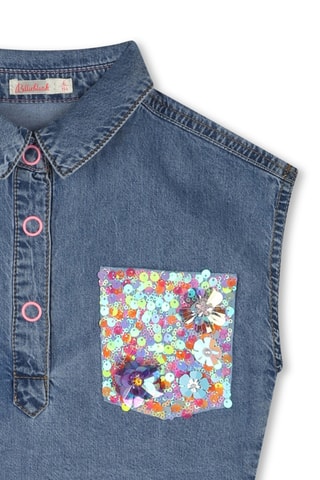 Abito bimateriale - Navy e rosa