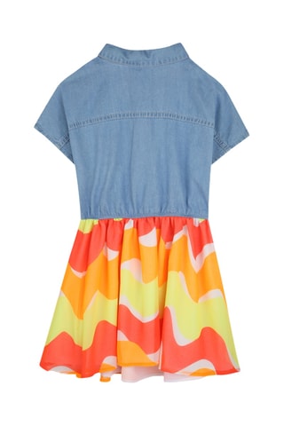 Abito bimateriale - Indaco