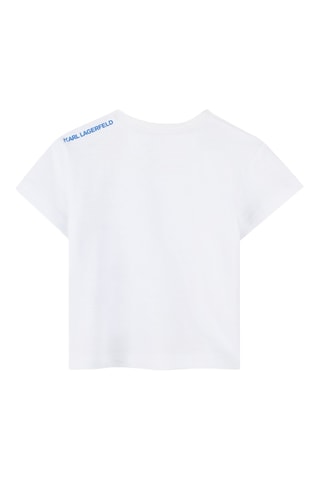 T-shirt e shorts - Bianco e azzurro - Karl Lagerfeld