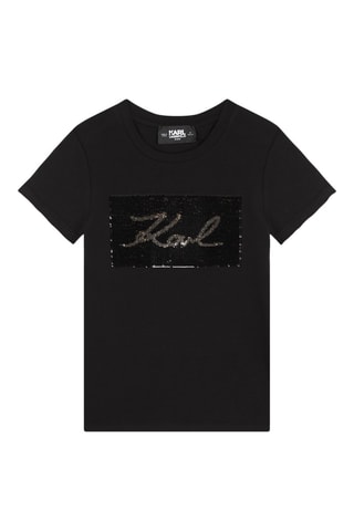 T-shirt in cotone bio - Nero - Karl Lagerfeld