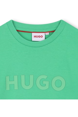 T-shirt in cotone bio - Verde - Hugo