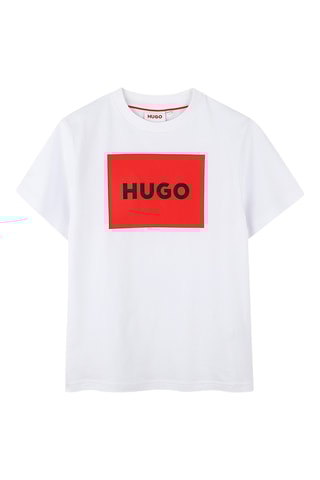 T-shirt in cotone bio - Bianco - Hugo