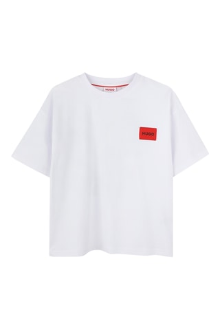 T-shirt in cotone bio - Bianco - Hugo