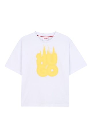 T-shirt in cotone bio - Bianco - Hugo