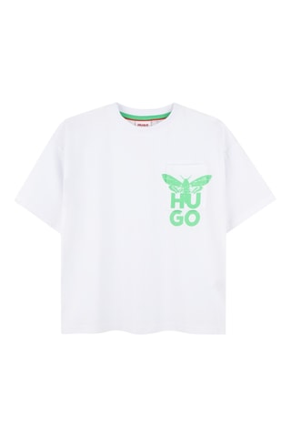 T-shirt in cotone bio - Bianco - Hugo