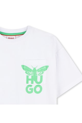 T-shirt in cotone bio - Bianco - Hugo