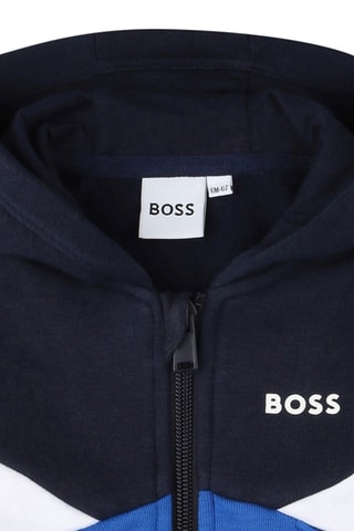 Felpa con cappuccio - Blu - Boss