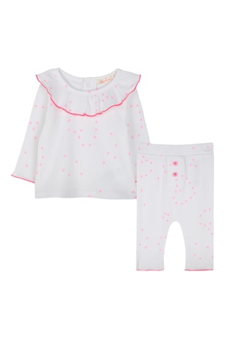 Blusa e leggings in cotone bio - Bianco