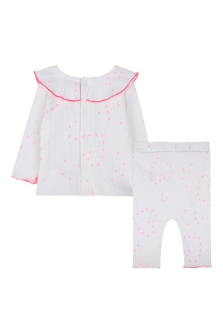 Blusa e leggings in cotone bio - Bianco