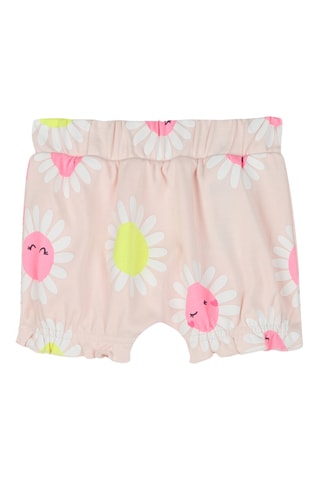 T-shirt e shorts in cotone bio - Bianco e rosa