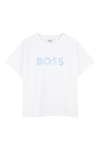T-shirt e bermuda - Bianco e navy - Boss