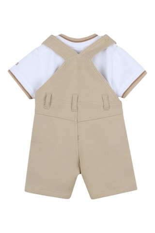 T-shirt e salopette - Beige e bianco - Boss