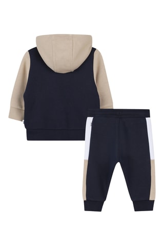 Felpa con cappuccio e pantaloni sportivi - Navy e beige - Boss