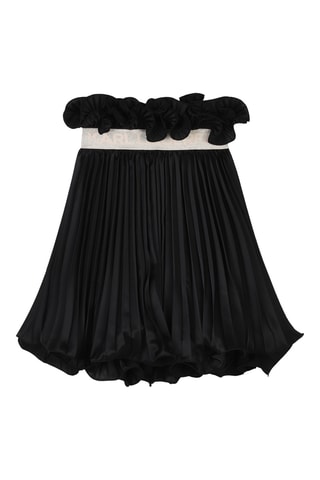 Gonna con volant e plissé a vita alta - Nero - Karl Lagerfeld