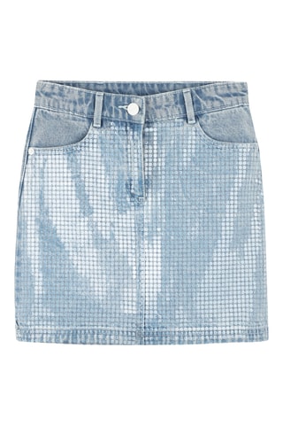 Minigonna taglio dritto - Azzurro - DKNY