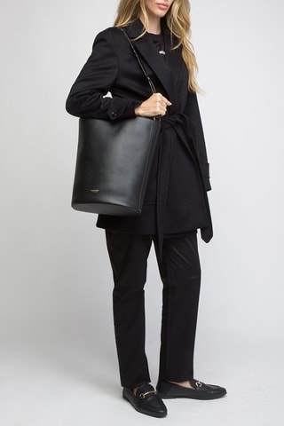 Sac seau en cuir Medium Bucket Lgl - Noir