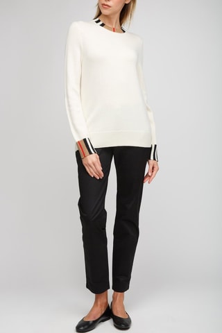 Pull en laine et cachemire Eyre - Blanc naturel