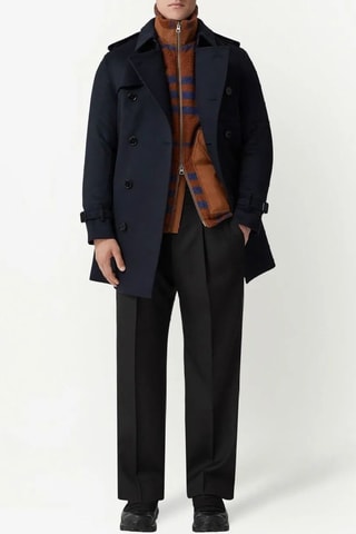 Manteau en laine et cachemire Wimbledon - Bleu marine de minuit