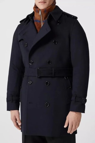 Manteau en laine et cachemire Wimbledon - Bleu marine de minuit