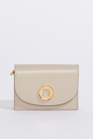 Portefeuille en cuir de veau Amber - Limestone