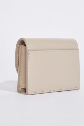 Portefeuille en cuir de veau Amber - Limestone