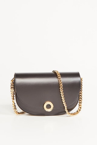 Sac bandoulière en cuir Claudine - Noir