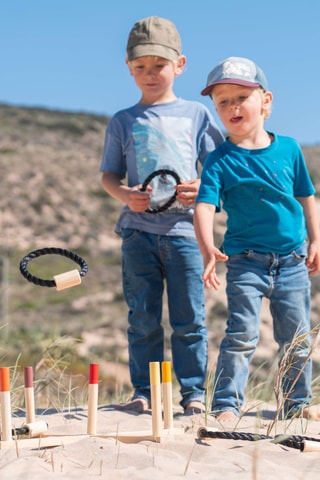 Jeu des anneaux en pin - Dès 6 ans