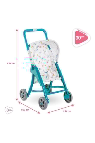 Silla de paseo Oursons para muñeco - 30 cm - Desde 18 meses