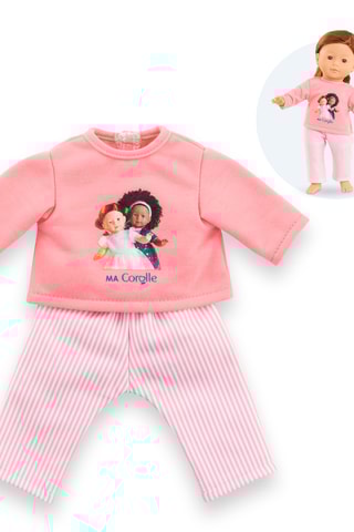 Pijama para muñeca Corolle - 36 cm - 2 piezas - Desde 3 años