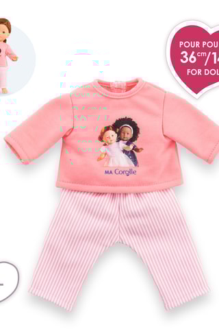 Pijama para muñeca Corolle - 36 cm - 2 piezas - Desde 3 años