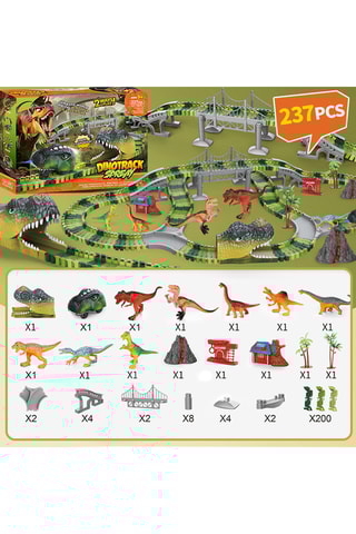 Circuito elettrico modulabile Univers Jurassic - 237 pezzi