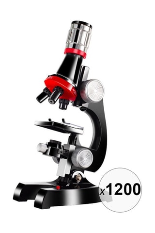 Microscopio 1200x con LED - 5-12 anni - Nero