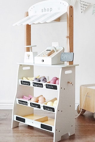 Banco del mercato TechKidz - In legno - Con carrello