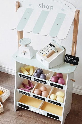 Banco del mercato TechKidz - In legno - Con carrello