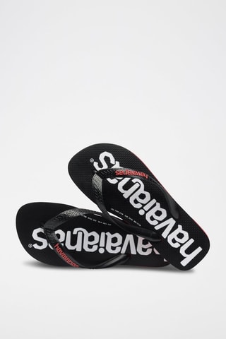 Chanclas Top Logomania 2 - Negro y blanco