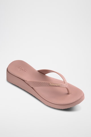 Chanclas de cuña High Platform - Rosa