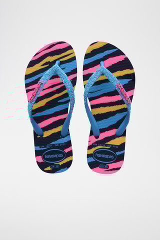 Chanclas Kids Slim Glitter II - Azul claro