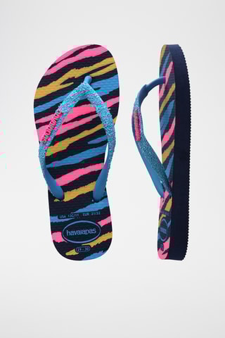 Chanclas Kids Slim Glitter II - Azul claro