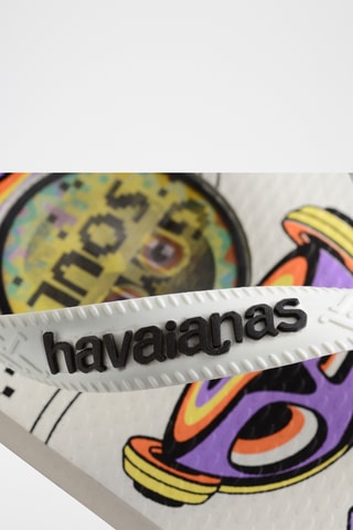 Chanclas Kids Top Holographic - Blanco y naranja